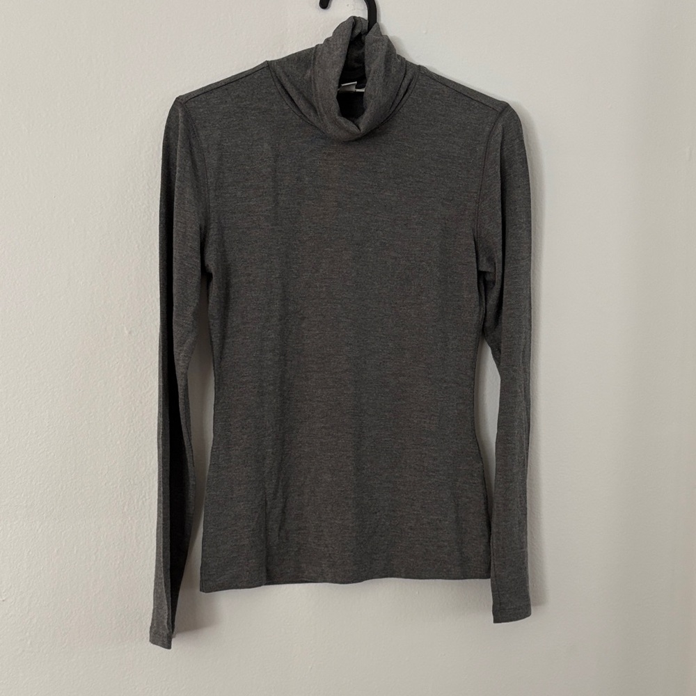 Gray Turtleneck Women’s Top